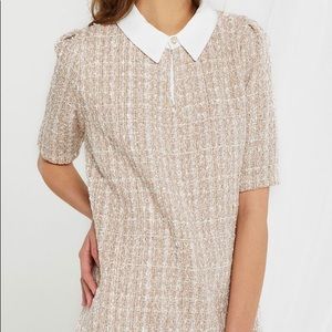Storets Daphne collard tweed dress